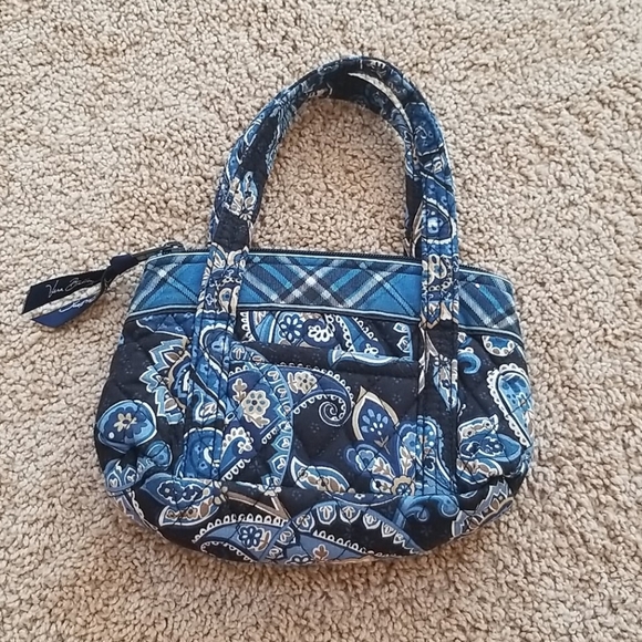 VERA BRADLEY Navy Paisley Print Small Purse - Picture 1 of 8
